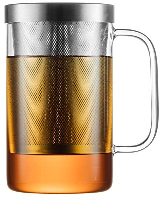 GAIWAN PURE550S - Vaso de té con infusor y tapa incorporados, volumen útil 500 ml - Apto para lavavajillas - Resistente al calor