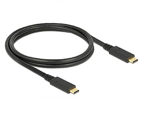 Delock USB 3.1 Gen 2 (10 Gbps) Kabel Type-C zu Type-C, E-Marker, Ausgangsstromstärke bis zu 5A 1 Meter