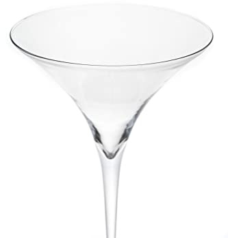 INNA-Glas Bicchiere da Cocktail/Martini Sacha su Piede, Imbuto/Rotondo, Trasparente, 70cm, Ø 29cm - Bicchiere Decorativo/Vaso per Candele