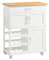SoBuy Mobile Cucina Salvaspazio con Ruote Carrello Cucina con Cassetti e Portabottiglie, Mobiletto Credenza credenza cucina per Cucina o Sala da Pranzo, Bianco 67x86x38cm FKW45-WN