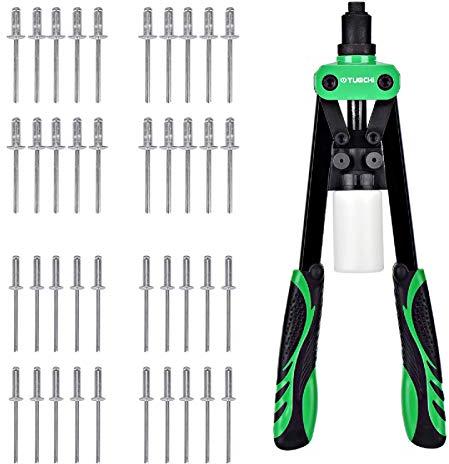 Cozywind Rivettatrice Manuale Pistola per Rivetti Professionale Pinze per Rivettare con 40 Rivetti da 3,2mm/4,0 mm 13 Pinza per Rivetti Kit