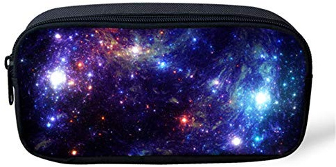 NETILGEN Großes Federmäppchen mit Galaxie-Aufdruck, für Mädchen und Jungen, Organisation, Aufbewahrung, Büro, Schule, Uni, Tasche, Organizer, Box