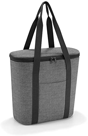 reisenthel thermoshopper Kühltasche für den Einkauf oder das Picknick mit 2 Trageriemen Aus wasserabweisendem Material, Couleur:Twist Silver