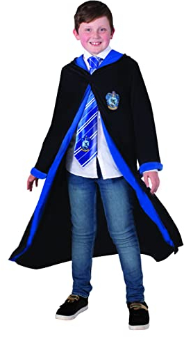 Rubie's - Officiell Harry Potter - Ravenclaw-klänning - barndräkt - 7–10 år gammal - svart huvtröja kostym - för halloween, karneval - julklappsidé