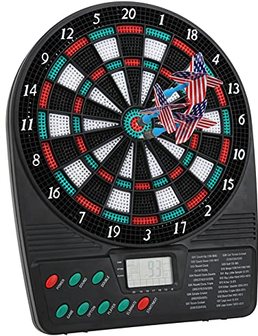 Elektronische Dartscheibe Dartboard mit 3 Darts Elektronik Dartscheiben Dartautomat Automatic Scoring Soft Dart mit LCD-Anzeige 26x20.2x2.5cm/10.2x8x1in