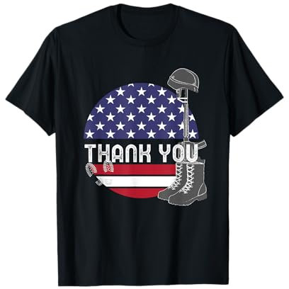 Memorial Day Shirt Flag Military Boots Dog Tags 4. Juli T-Shirt