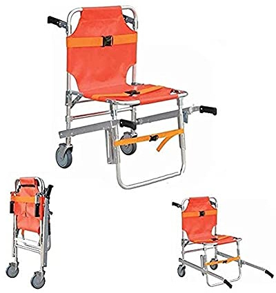 Máquinas de desplazamiento de silla de ruedas móviles cómodas para exteriores plegables Silla de escalera plegable portátil para personas mayores Silla de transferencia médica Silla de evacu