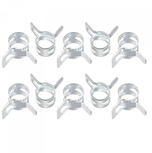 sourcing map Lot de 20 colliers de serrage à ressort de 4 mm pour tuyau à vide en silicone, plaqué zinc