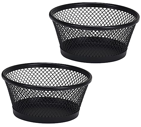 STOBOK Schreibtisch Organizer Mesh Aufbewahrungsbehälter 2 Stück Multifunktionaler Büroklammer Halter Tisch Organizer Für Büro Schule Zuhause