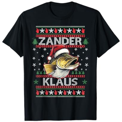Zander Klaus I Lustiges Zanderangler Angler Angeln Raubfisch T-Shirt