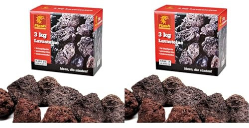 Flash BOOMEX 54723 Piedras de Lava para Barbacoa de Gas Caja 3 kg (Paquete de 2)