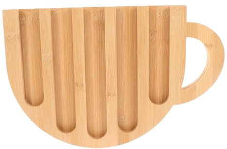 MAGICLULU 1 Pezzo Porta Capsule Di Caffè in Legno Organizer Verticale Per Capsule Di Caffè Design Forma Di Tazza Contenitore Compatto Per