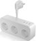 Steckdosenleiste mit USB C, Doppelstecker für Steckdose, 6 in 1 Steckdosenadapter - Weiß