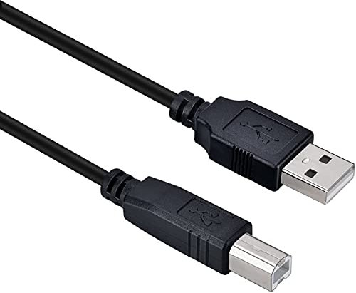 Midi Controller Cable USB 2.0 Type-A to Type-B Printer Cable Cord for Audio Interface, Yamaha Casio Digital Piano, Midi Keyboard, USB Microphone, Mixer, Speaker, Monitor, Instrument, for Laptop Mac PC