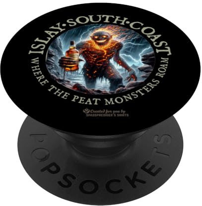 Whisky Islay South Coast Where Peat Monsters Roam Whisky PopSockets Swappable PopGrip