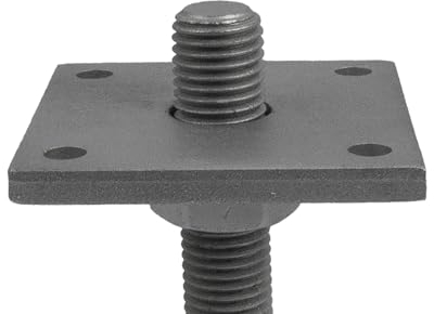 GeZu Impex Pfostenträger Ulrich höhenverstellbar M20 x 100 mm, 80 x 80 mm Stützenfuß Pfostenschuh