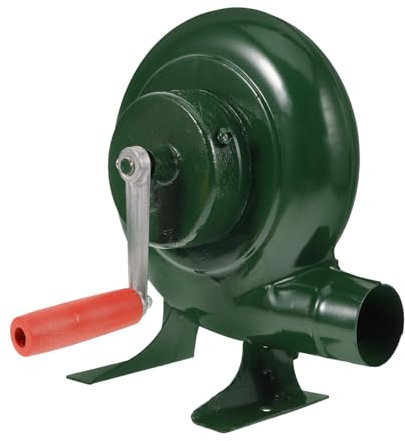 SEWOART Ventilateur Manuel Portable À Manivelle Pour Barbecue Dextérieur Construction En Fer Robuste Facile À Brûler Du Bois Léger Pour Le Camping