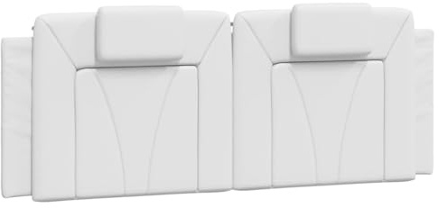 vidaXL Kopfteil-Kissen Viana Weiß 140 cm Kunstleder