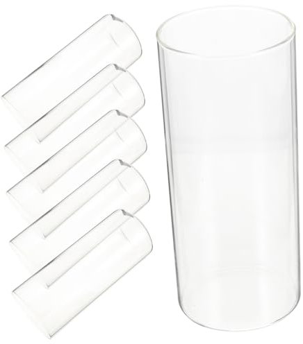 BEBEMOKO 6st Schwimmende Kerzenvase Kerzenhalter Votivkerze Klare Vasen Klarer Behälter Klare Pflanzentöpfe Stumpenkerzenvase Kleine Vasen Hurrikan-vase Glas Mit Hohem Borosilikatgehalt