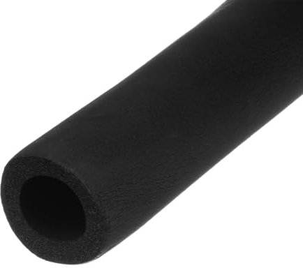 M METERXITY Pipe Insulation Foam Tube, 1(25mm) ID x 6Ft Pipe Cover Wrap Roll, Hollow Pipe Cover for AC Unit/Guitar Stands/Exercise Machine Handle/Roof Rack [Black]