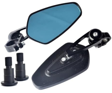 KKMNAIF Drehbarer Motorrad Rückspiegel Motorrad-Rückspiegel, Lenkerendenspiegel, Rückspiegel Für Ya&ma&ha Für MT-07 MT-09 MT10 FZ1/FZS1000 FZ6 FZ6R XJ6 Motorrad Rückspiegel(1)