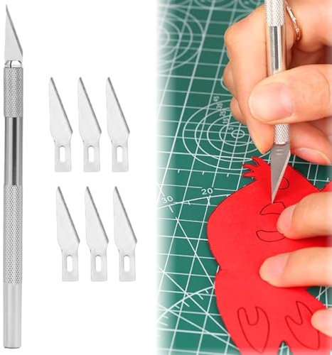 Scalpel Set, with 1 Tranchiermesser und 6 Blades, Carving Craft Knife, Craft Knife, Hobby Knife Set for Scalpel Crafts