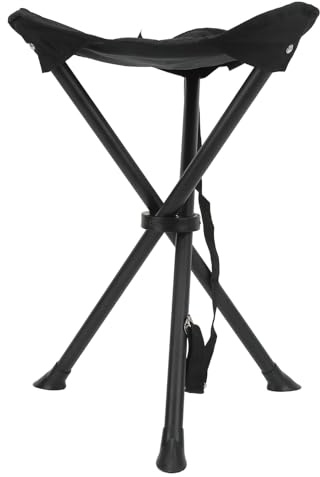 Tbest Klappbarer Stativhocker, 200 Kg Belastbar, rutschfest, Tragbar, Faltbar, Reisestuhl, Slacker, Stativstuhl für Outdoor-Angeln, Camping, Picknicks