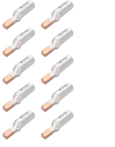 Wire Terminal Cable Lugs 35mm2 50mm2 DTLC Copper Aluminum Cable Terminals Circuit Breaker Wire Lugs Connectors 10 Pack(DTLC-35)