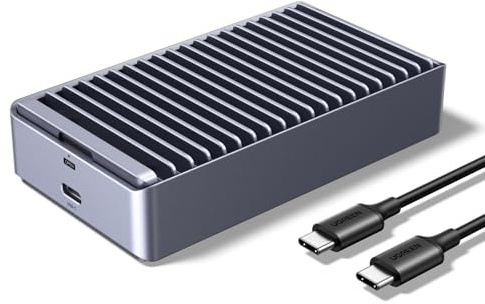 UGREEN Carcasa M2 NVMe SSD de 40Gbps, Recintos USB 4 Compatible con Thunderbolt 4/ 3, Adaptador de Disco Duro Externo de Aluminio para Mac OS/Windows/Linux