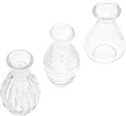 ULTECHNOVO 3 Bottiglie di Aromaterapia Decorative Vasi Misti Bottiglie Vuote Mini Contenitori Diffusori da Farmacia con Barattoli A Bocca Larga Bottiglie di Diffusore Barattoli