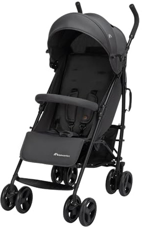 Bebeconfort Dusk, Baby Pushchair, 0-4y (0 – 22 kg), from Birth Travel Pushchair, Lightweight (7.9 kg) Compact Stroller, Soft Padded Fabrics, Compact Folding, Shopping Basket, Mineral Graphite