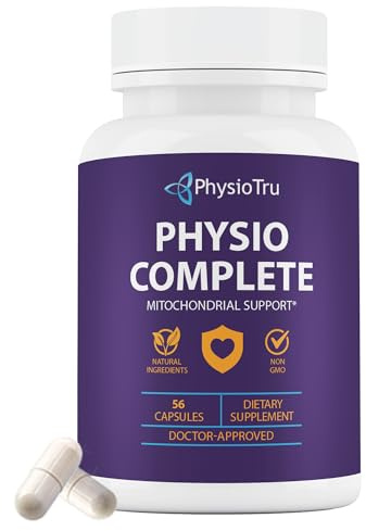 PhysioTru Physio Complete CoQ10 Supplement - Superior Nutrient Absorption, Antioxidant & Energy Support - Coenzyme Q10 Ubiquinone with Fulvic Acid, Magnesium Taurate & Reishi Extract - 1 Pack