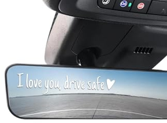 Pegatina Para Espejo Retrovisor Te Quiero, Conduce Con Cuidado - Bonitas Pegatinas Impermeables De Vinilo Para Coche | Calcomanía De Espejo Te Amo, Conduce Seguro Para Vehículos (Bla-nco)