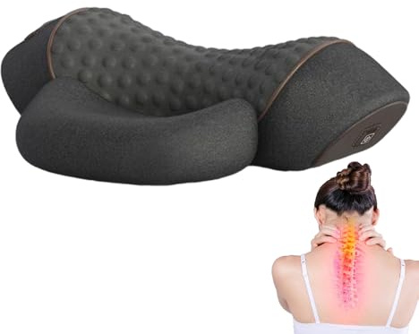Nacken Massagekissen | Schulter Entspannungskissen | Elektrischer Nackenmassagegerät Memory-Ergonomische Stütze,Für Frauen Männer Erwachsene Nacken Kopf Schultern Rücken Schlafen Auto Büro