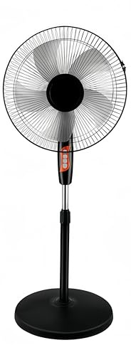 Stand Fan Pedestal fan 16 Oscillating free stand fan Floor fan adjustable height Black