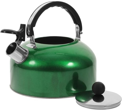 CIYODO Bouilloire Sifflet Acier Inoxydable Épaisse Compatible Gaz Induction Poignée Confortable Chauffe-eau Domestique Vert