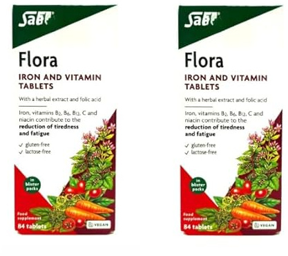 Fer et multivitamines sous blister, sans gluten, sans lactose, végétalien, complément alimentaire, depuis 1916, paquet unique, 84 comprimés, Multipkack 2X, 168 comprimés par commande