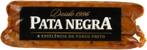Chorizo Fino de porc noir ibérique Pata Negra 150 g – Lot de 3 – Charcuterie séchée gastronomique – Saucisse ibérique traditionnelle emballée sous vide