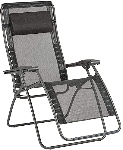 Lafuma Relax-Liegestuhl, Klappbar und verstellbar, RSXA Clip, Batyline, Farbe: Noir, LFM2035-8551