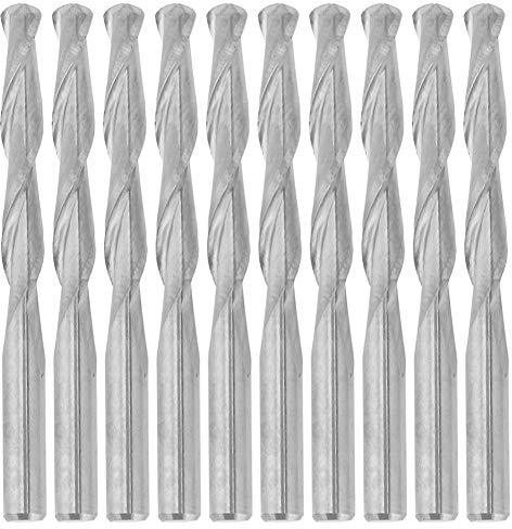 10 stücke cnc wolfram fräser 2 flöte hartmetall spirale fräser schaftdurchmesser 3,175mm / 1/8für holz acryl pvc