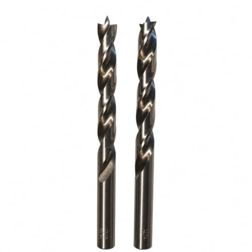jjw-germany 2 St. HSS-G Präzisions Holzbohrer Spiralbohrer (D= 9,5 mm) mit Zentrierspitze