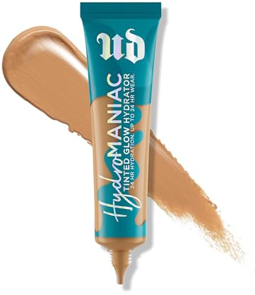 Urban Decay Hydromaniac Dewy Foundation (51 Medium Neutral) Hydrating Tinted Moisturizer for Dry Skin, Buildable Medium Coverage, Non-comedogenic, Vegan, Cruelty-free