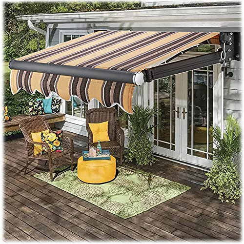 JZWJH 2 * 1.5m Gelenkarmmarkise Basic Markise,Aluminium Markise Mit Kurbel,für Terrasse Garten Balkon Markt,Sonnenschutz, Anti-UV Und Wasserfest