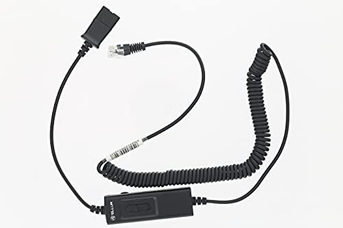 TELLUR Cavo Adattatore QD a RJ11 per Cuffie Voice 510N/520N, Cavo a Spirale Estensibile fino a 2,95 m