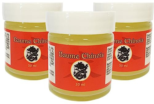 NUTRI EXPERT - Baume Chinois - Soulage douleurs articulaires et musculaires - Apaise les contusions, piqûres, entorses - Aux huiles essentielles - Sans parabène - Lot de 3 produits