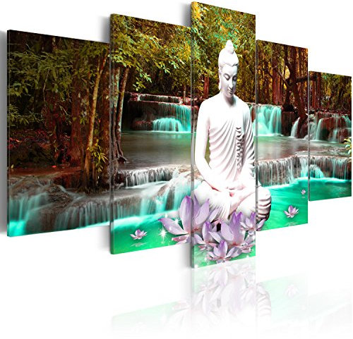 B&D XXL - Akustikbild 225x112 cm Bilder mit Akustikschaumstoff Hochleistungsschallabsorber Schallschutz Leinwandbild XXL 5 tlg Wandbild h-C-0048-b-p