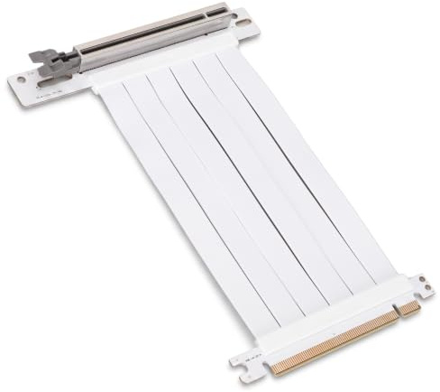 PCI-E 3.0 X16 Flexibles Kabel, PCI Express X16 Riser-Kabel Flexibler High-Speed-Extender-Kartenerweiterungsport für Grafikkarte Soundkarte Netzwerkkarte(Weiß)