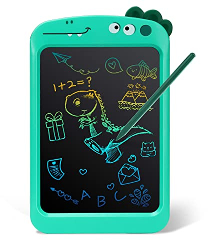 ALLCELE Pizarra de escritura LCD para niños a partir de 2, 3, 4, 5, 6 años niña 8,5 pulgadas pantalla LCD pizarra mágica tablero dinosaurio juguete Navidad cumpleaños regalos (verde)