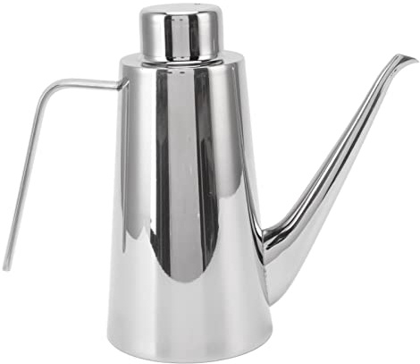 Dispensador de aceite de acero inoxidable 304, botella dispensadora de aceite de oliva, boquilla de vertido de 850ML, aceite de oliva, vinagrera sin goteo para cocinar en la cocina
