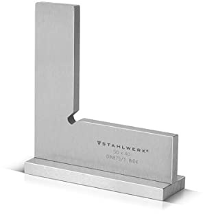 STAHLWERK Anschlagwinkel 90° 50 x 40 mm DIN 875/1 aus rostfreiem Edelstahl | Schlosserwinkel / Winkelanschlag / Präzisionswinkel